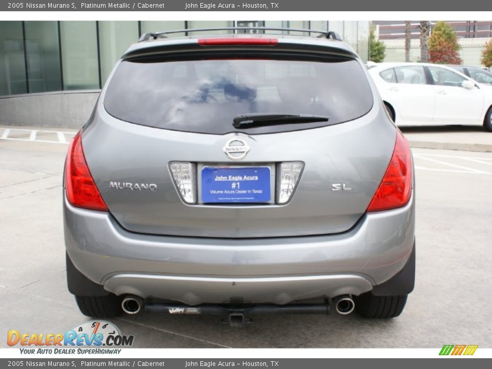 2005 Nissan Murano S Platinum Metallic / Cabernet Photo #7