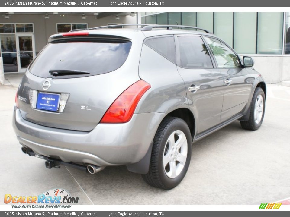 2005 Nissan Murano S Platinum Metallic / Cabernet Photo #8