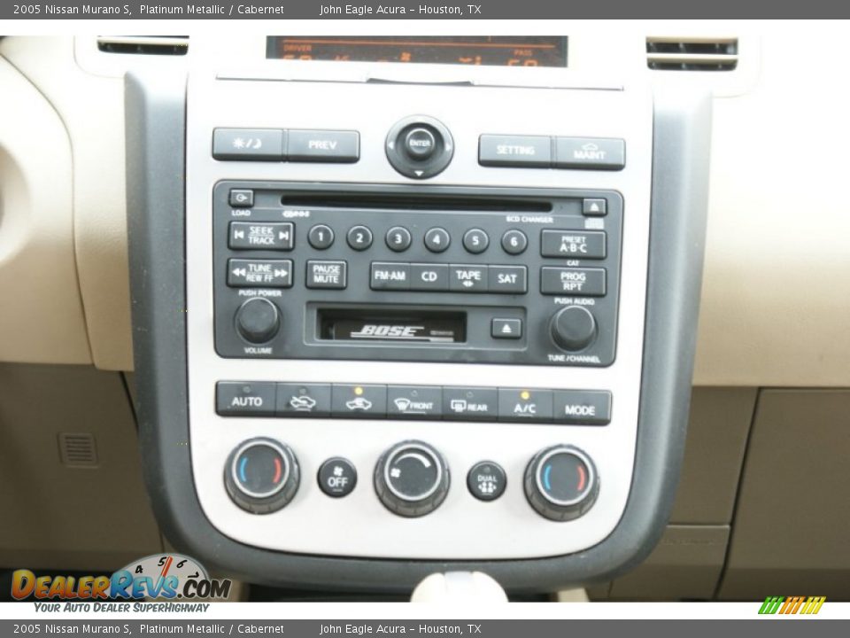 2005 Nissan Murano S Platinum Metallic / Cabernet Photo #28