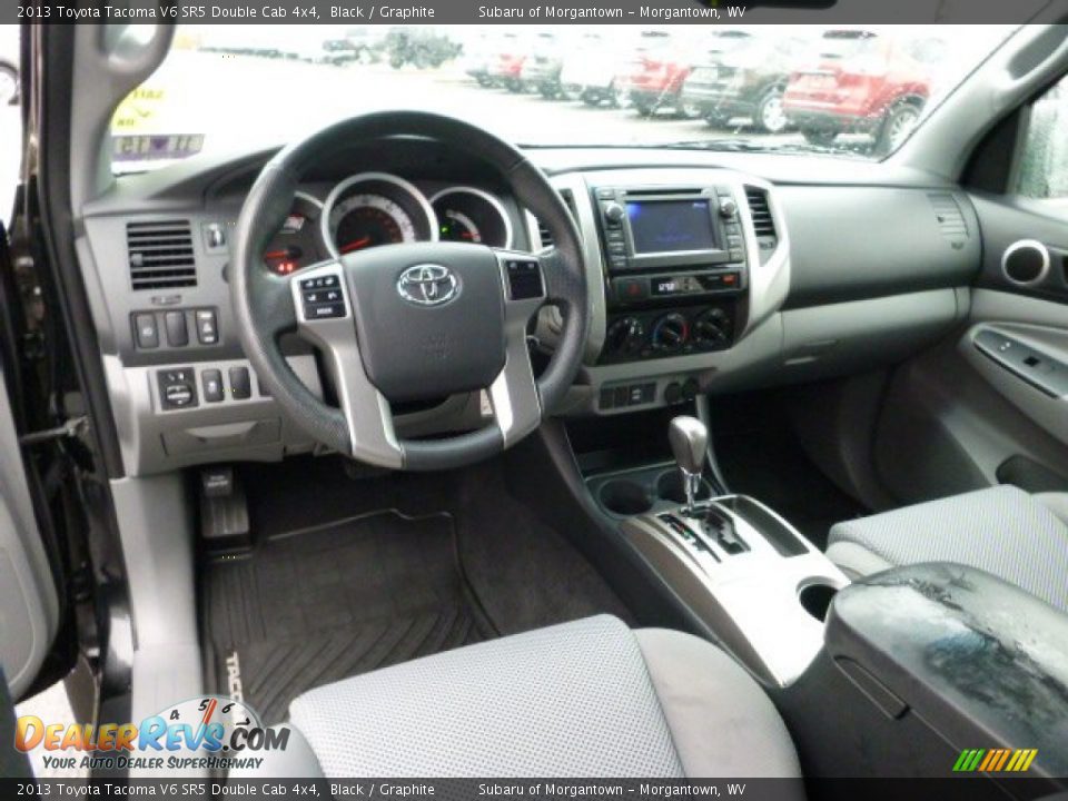 2013 Toyota Tacoma V6 SR5 Double Cab 4x4 Black / Graphite Photo #19