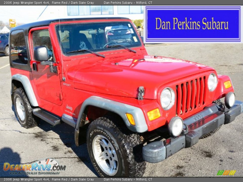 2006 Jeep Wrangler Sport 4x4 Flame Red / Dark Slate Gray Photo #1