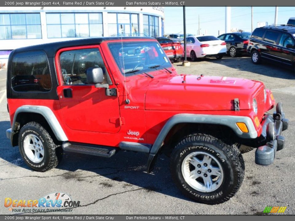 2006 Jeep Wrangler Sport 4x4 Flame Red / Dark Slate Gray Photo #4