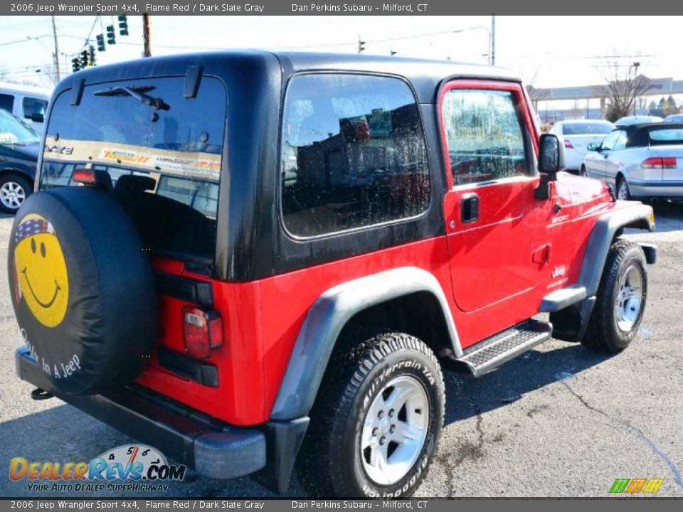 2006 Jeep Wrangler Sport 4x4 Flame Red / Dark Slate Gray Photo #6