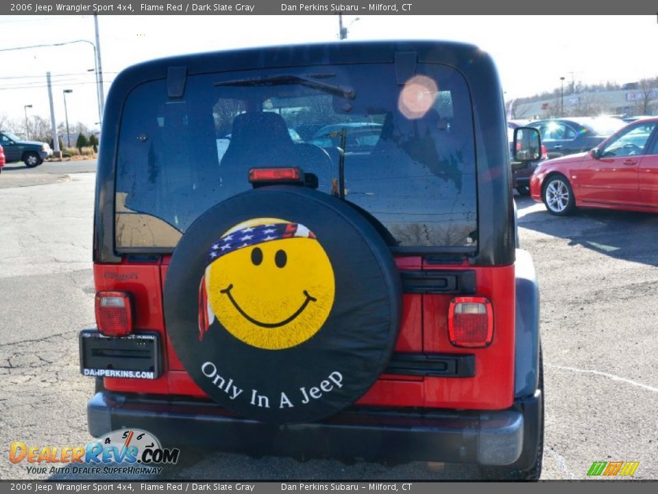 2006 Jeep Wrangler Sport 4x4 Flame Red / Dark Slate Gray Photo #7
