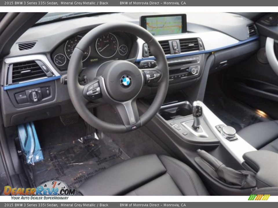 2015 BMW 3 Series 335i Sedan Mineral Grey Metallic / Black Photo #6