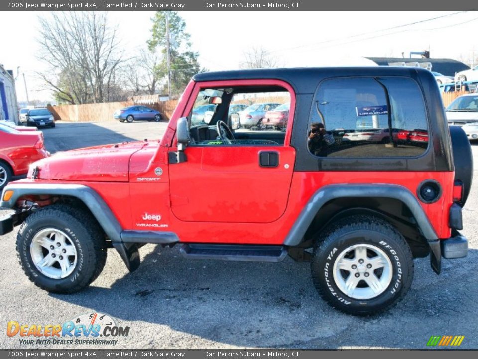 2006 Jeep Wrangler Sport 4x4 Flame Red / Dark Slate Gray Photo #10