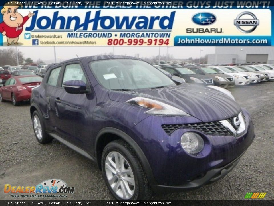 2015 Nissan Juke S AWD Cosmic Blue / Black/Silver Photo #1