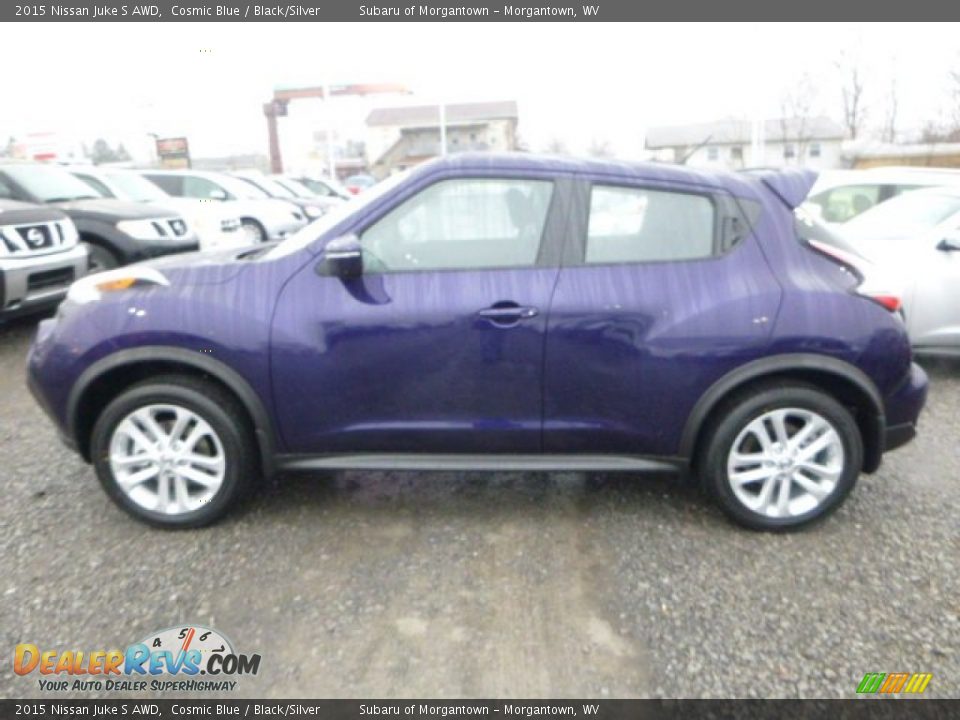 2015 Nissan Juke S AWD Cosmic Blue / Black/Silver Photo #4