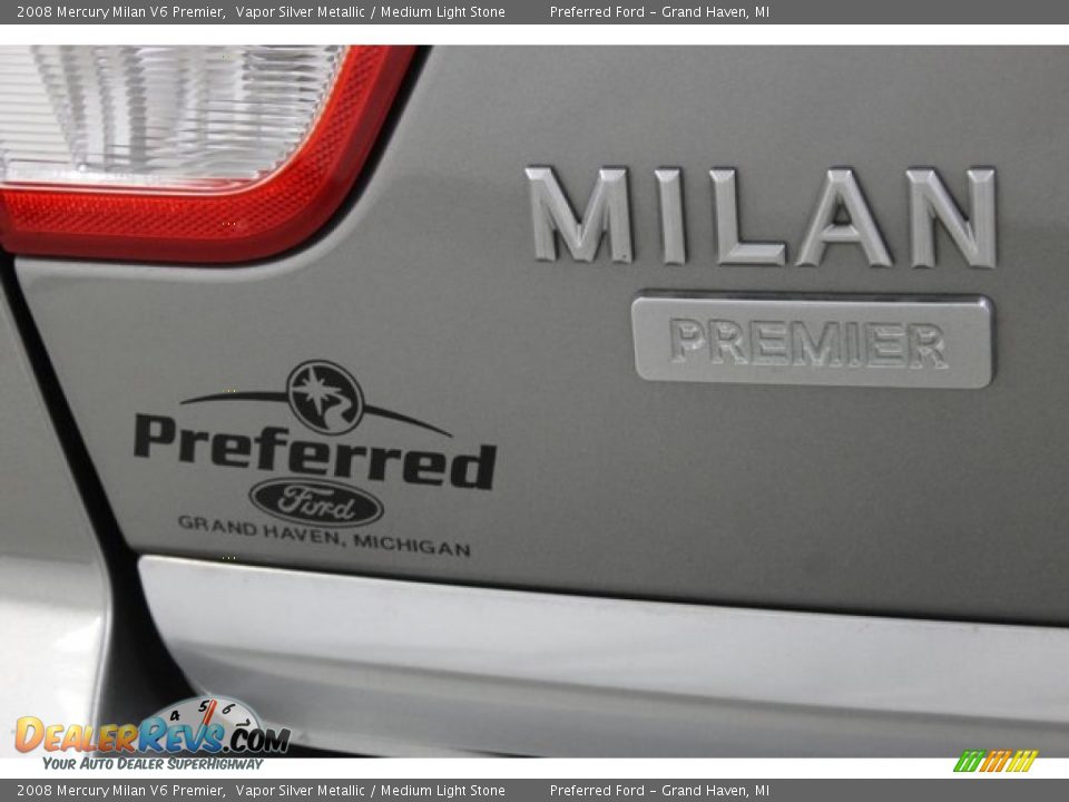 2008 Mercury Milan V6 Premier Vapor Silver Metallic / Medium Light Stone Photo #8