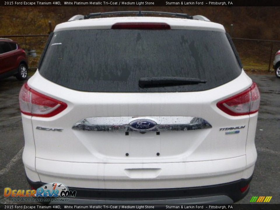 2015 Ford Escape Titanium 4WD White Platinum Metallic Tri-Coat / Medium Light Stone Photo #3