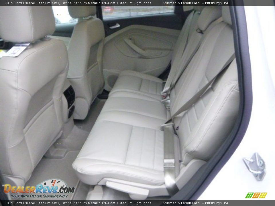 2015 Ford Escape Titanium 4WD White Platinum Metallic Tri-Coat / Medium Light Stone Photo #8