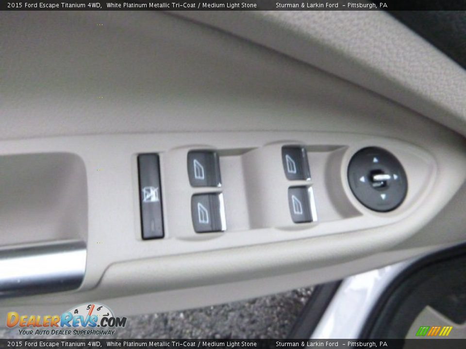 2015 Ford Escape Titanium 4WD White Platinum Metallic Tri-Coat / Medium Light Stone Photo #10