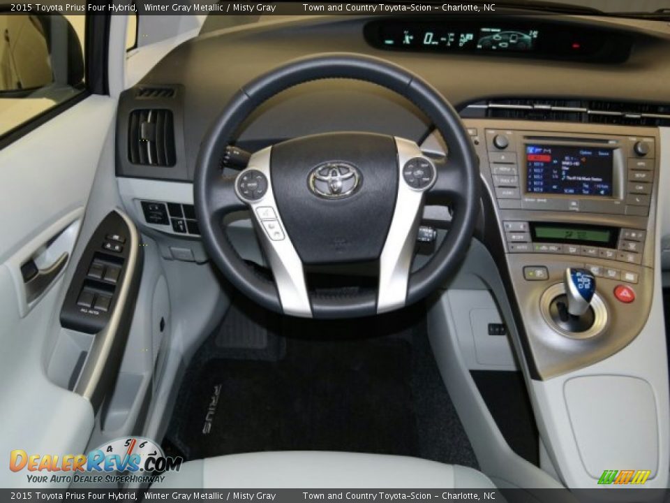 2015 Toyota Prius Four Hybrid Winter Gray Metallic / Misty Gray Photo #14
