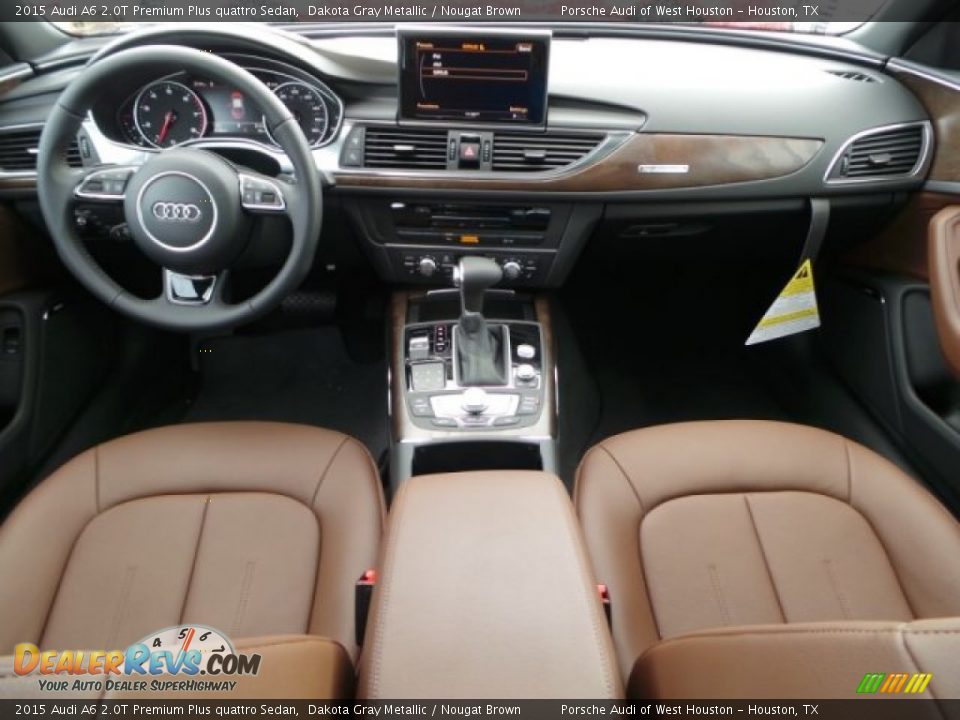 2015 Audi A6 2.0T Premium Plus quattro Sedan Dakota Gray Metallic / Nougat Brown Photo #27