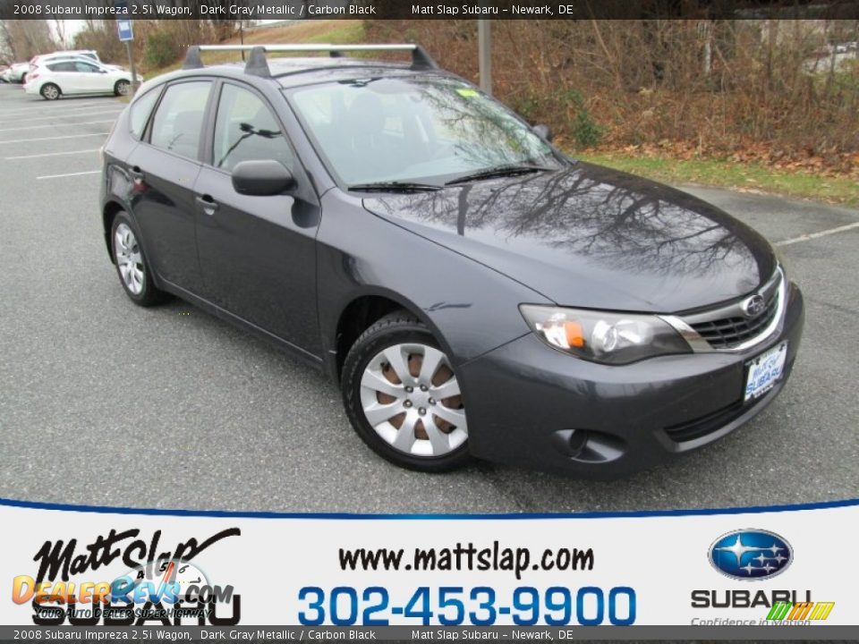 2008 Subaru Impreza 2.5i Wagon Dark Gray Metallic / Carbon Black Photo #1