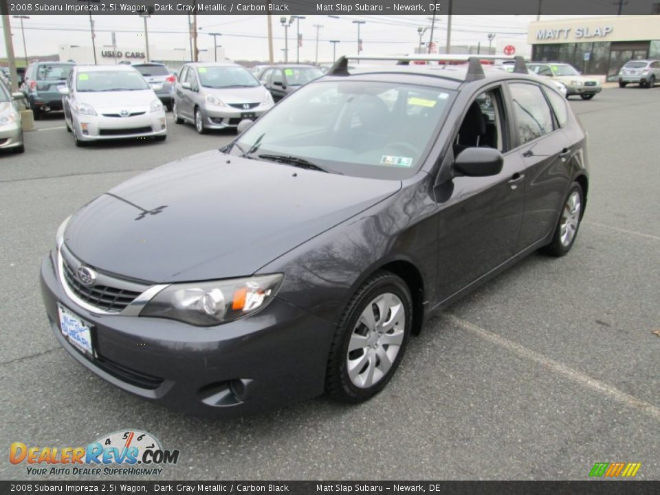 2008 Subaru Impreza 2.5i Wagon Dark Gray Metallic / Carbon Black Photo #2