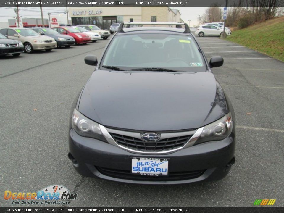 2008 Subaru Impreza 2.5i Wagon Dark Gray Metallic / Carbon Black Photo #3