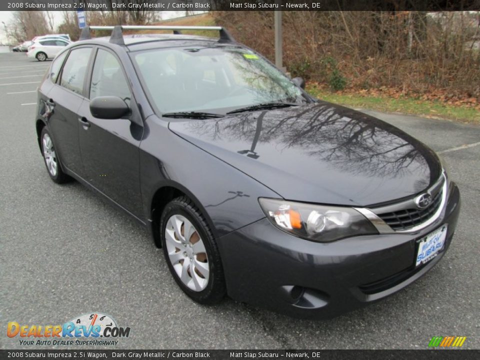 2008 Subaru Impreza 2.5i Wagon Dark Gray Metallic / Carbon Black Photo #4