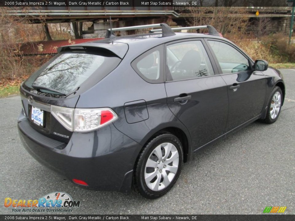 2008 Subaru Impreza 2.5i Wagon Dark Gray Metallic / Carbon Black Photo #6