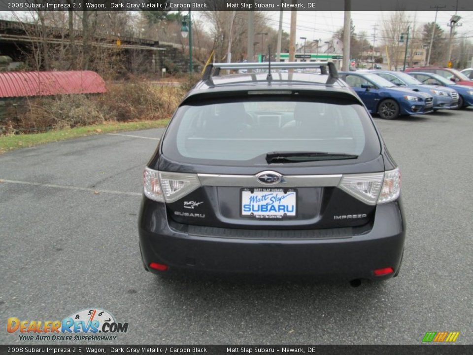 2008 Subaru Impreza 2.5i Wagon Dark Gray Metallic / Carbon Black Photo #7