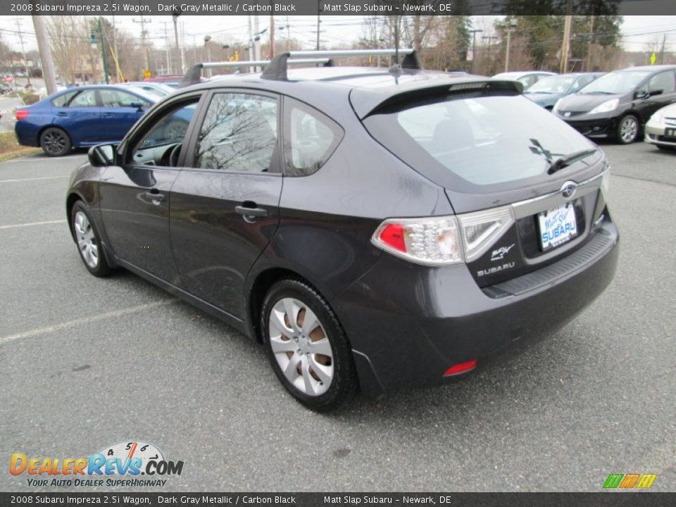 2008 Subaru Impreza 2.5i Wagon Dark Gray Metallic / Carbon Black Photo #8