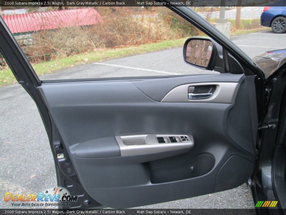 2008 Subaru Impreza 2.5i Wagon Dark Gray Metallic / Carbon Black Photo #12