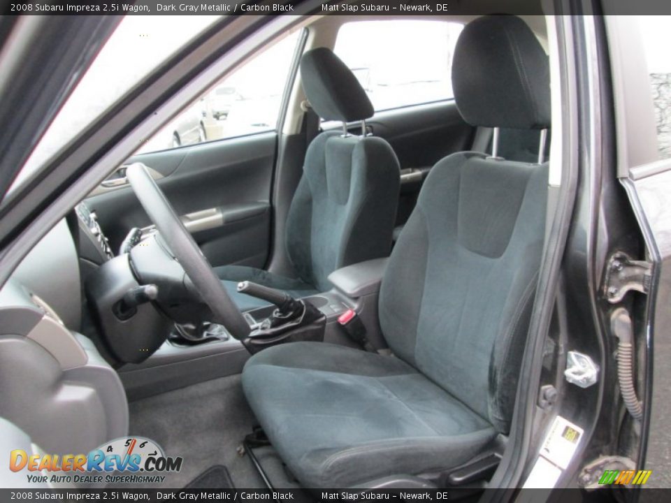 2008 Subaru Impreza 2.5i Wagon Dark Gray Metallic / Carbon Black Photo #14