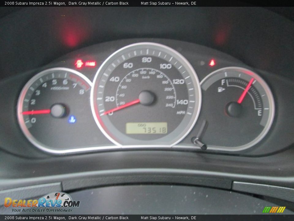 2008 Subaru Impreza 2.5i Wagon Dark Gray Metallic / Carbon Black Photo #26