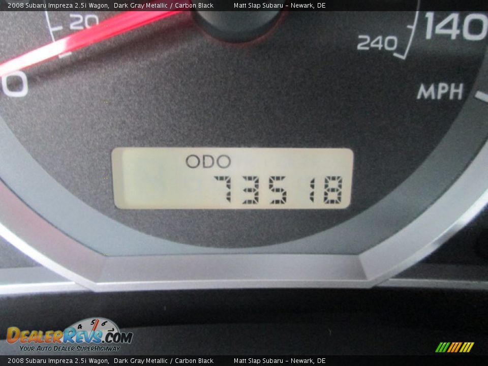 2008 Subaru Impreza 2.5i Wagon Dark Gray Metallic / Carbon Black Photo #27