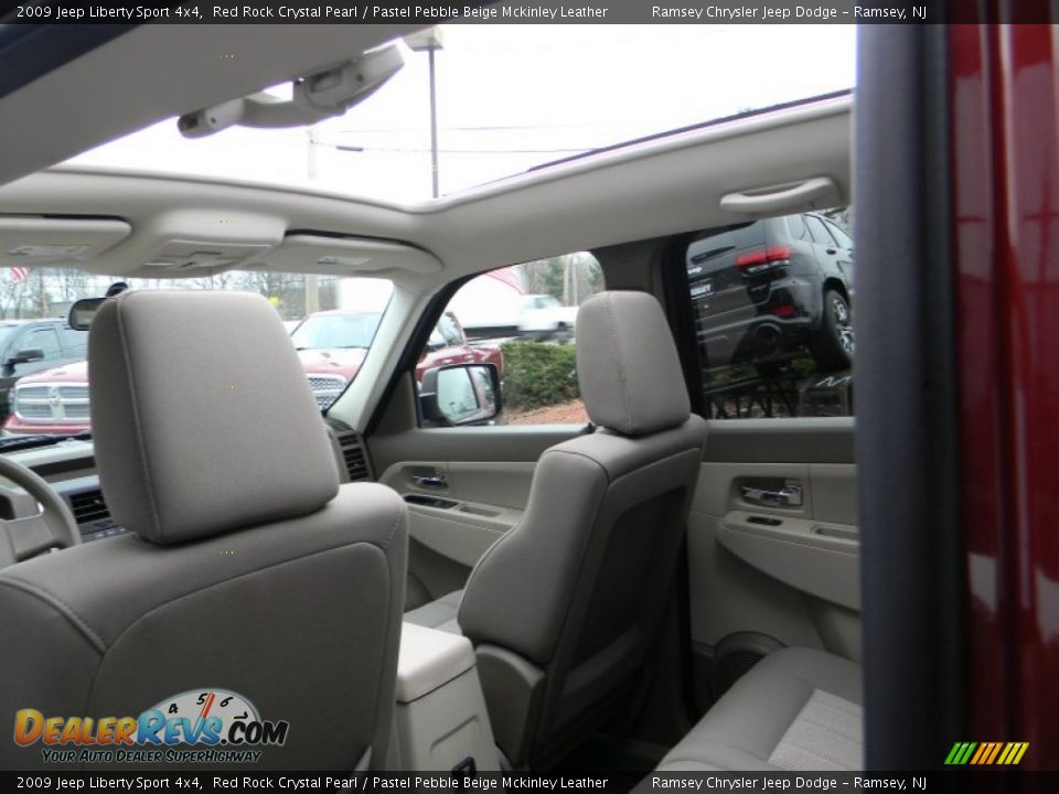 2009 Jeep Liberty Sport 4x4 Red Rock Crystal Pearl / Pastel Pebble Beige Mckinley Leather Photo #13