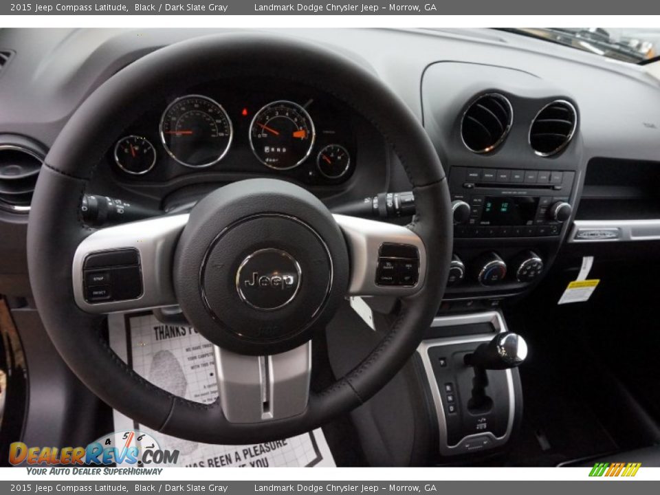 2015 Jeep Compass Latitude Black / Dark Slate Gray Photo #7