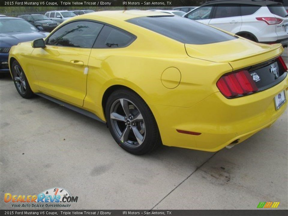 2015 Ford Mustang V6 Coupe Triple Yellow Tricoat / Ebony Photo #3