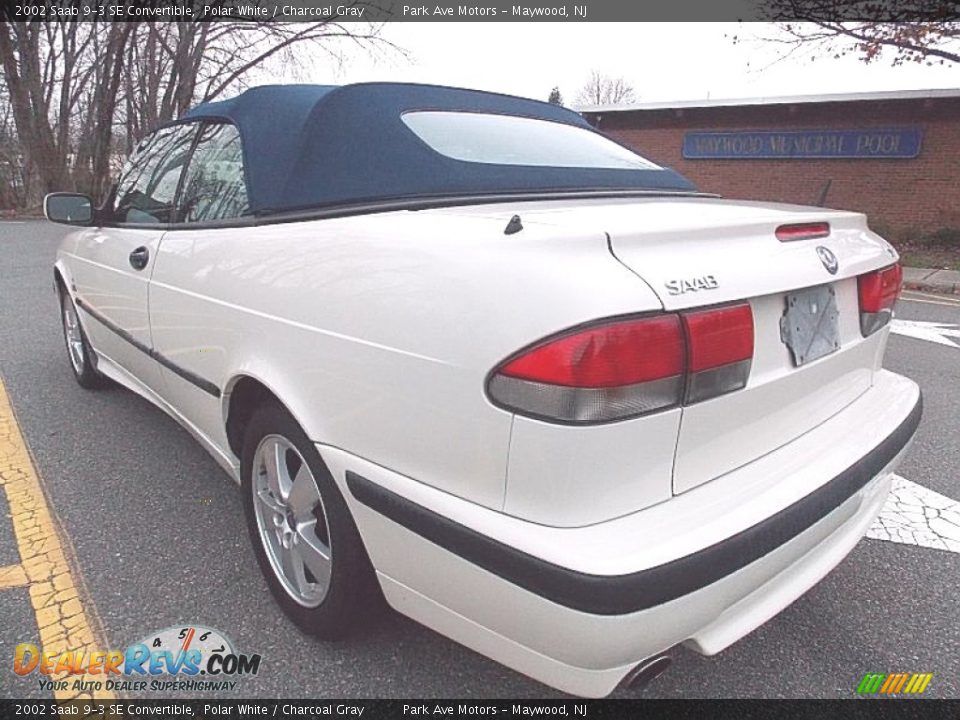 2002 Saab 9-3 SE Convertible Polar White / Charcoal Gray Photo #3