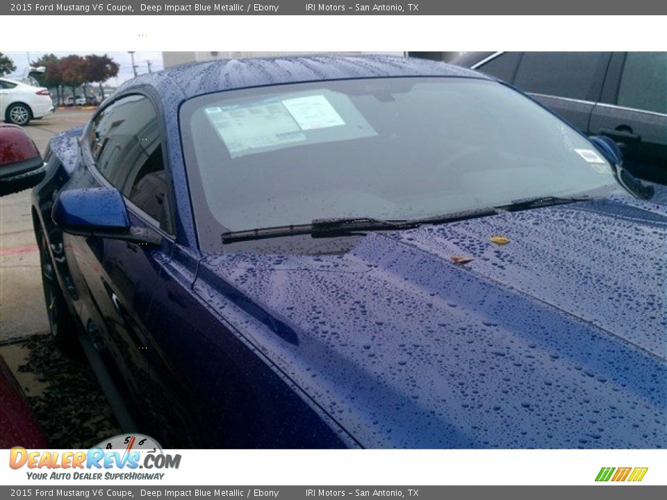 2015 Ford Mustang V6 Coupe Deep Impact Blue Metallic / Ebony Photo #1