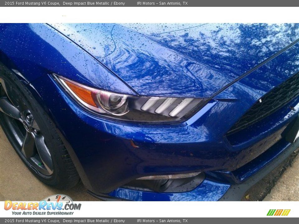 2015 Ford Mustang V6 Coupe Deep Impact Blue Metallic / Ebony Photo #2