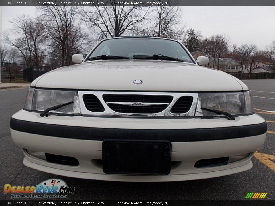 2002 Saab 9-3 SE Convertible Polar White / Charcoal Gray Photo #8