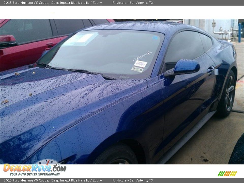 2015 Ford Mustang V6 Coupe Deep Impact Blue Metallic / Ebony Photo #3