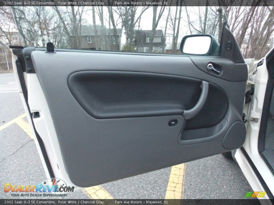 2002 Saab 9-3 SE Convertible Polar White / Charcoal Gray Photo #10