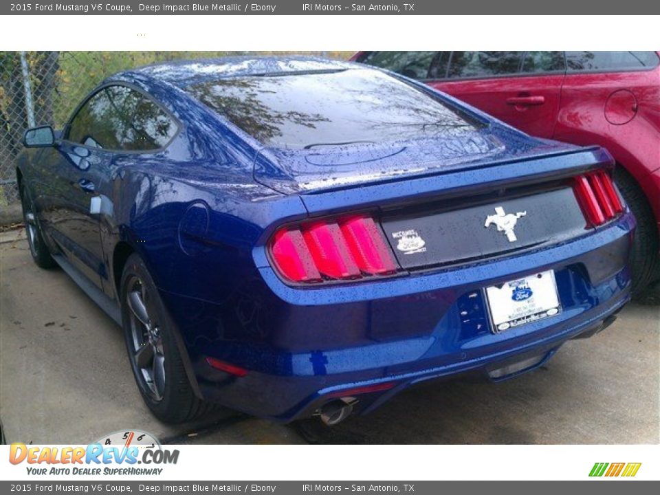 2015 Ford Mustang V6 Coupe Deep Impact Blue Metallic / Ebony Photo #6