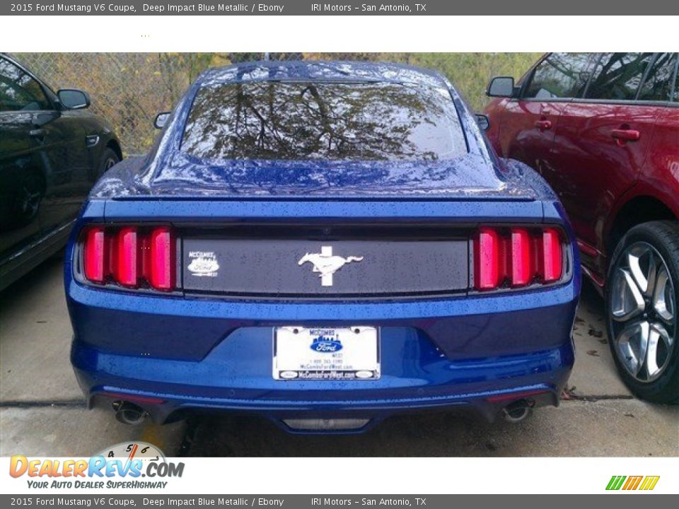 2015 Ford Mustang V6 Coupe Deep Impact Blue Metallic / Ebony Photo #7