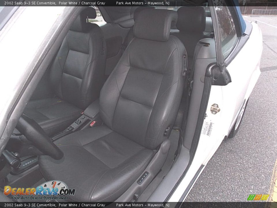 2002 Saab 9-3 SE Convertible Polar White / Charcoal Gray Photo #11