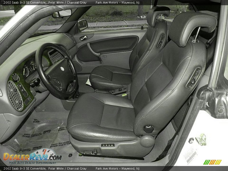 2002 Saab 9-3 SE Convertible Polar White / Charcoal Gray Photo #12