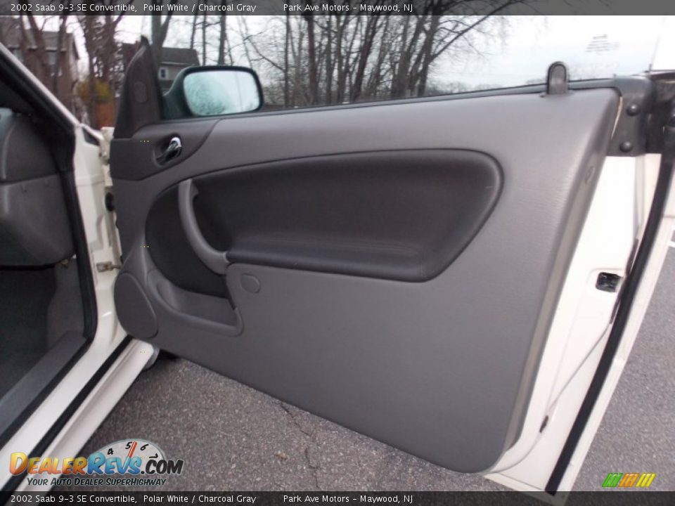 2002 Saab 9-3 SE Convertible Polar White / Charcoal Gray Photo #15