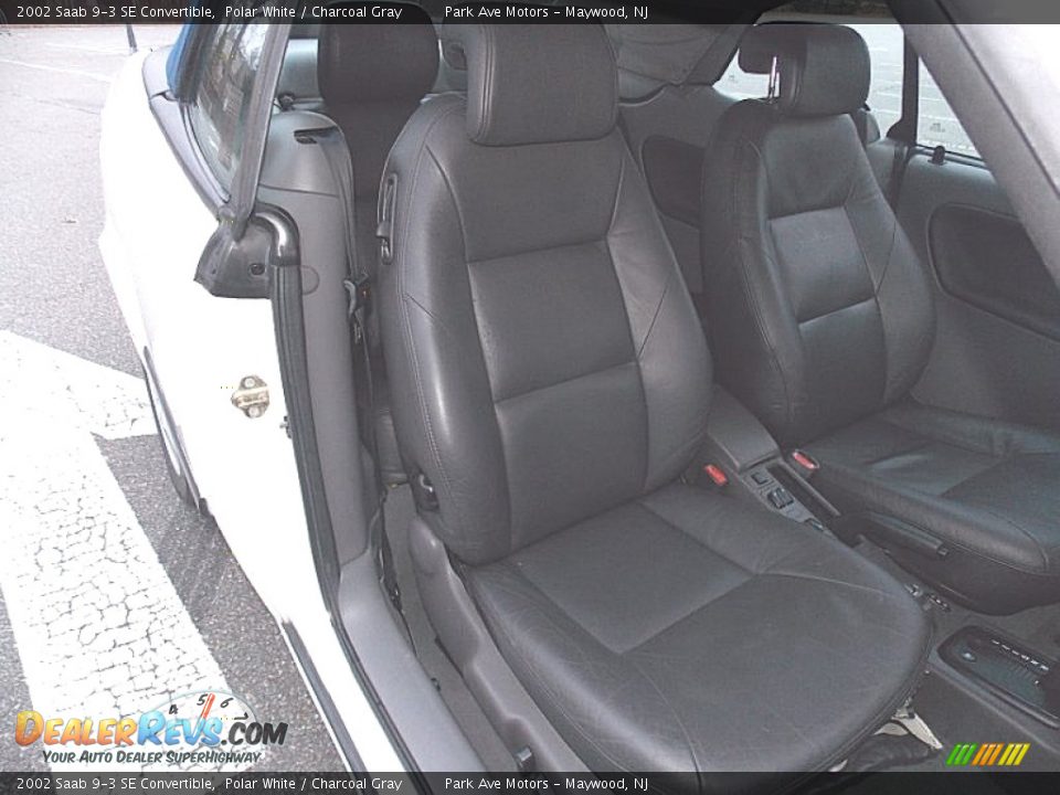 2002 Saab 9-3 SE Convertible Polar White / Charcoal Gray Photo #16