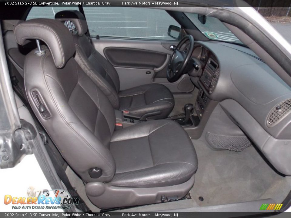 2002 Saab 9-3 SE Convertible Polar White / Charcoal Gray Photo #17