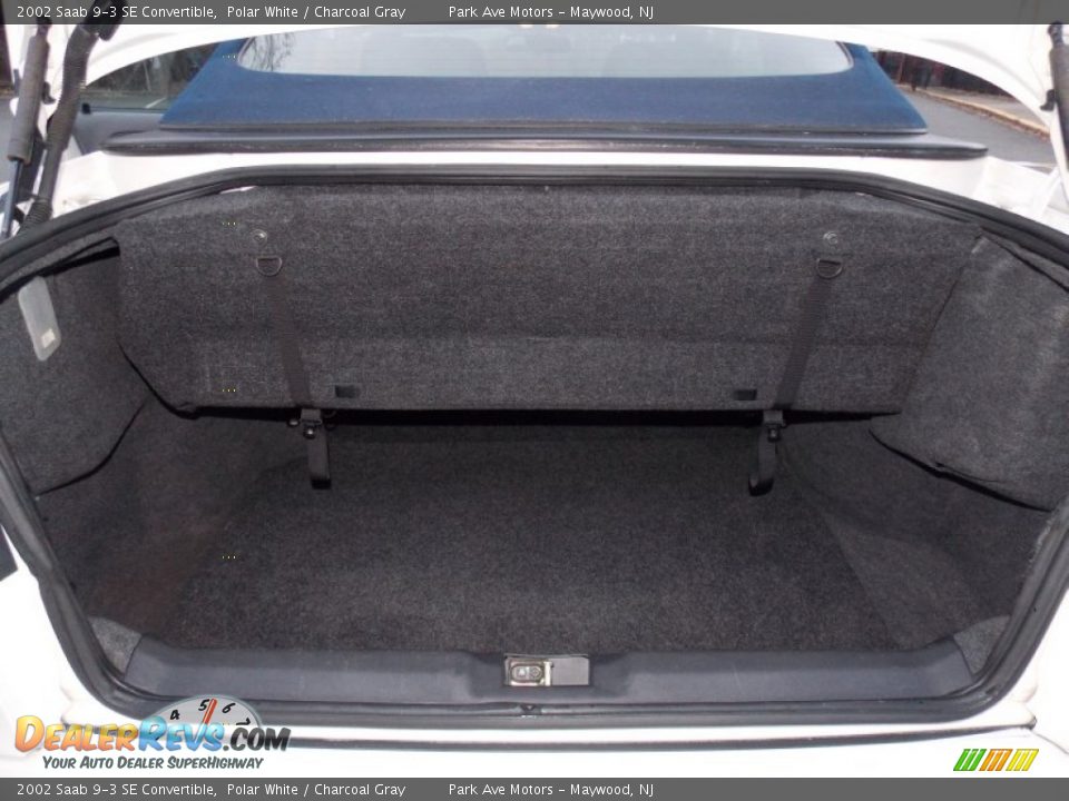 2002 Saab 9-3 SE Convertible Polar White / Charcoal Gray Photo #24