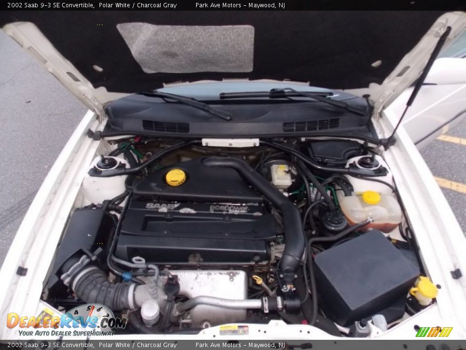2002 Saab 9-3 SE Convertible Polar White / Charcoal Gray Photo #26