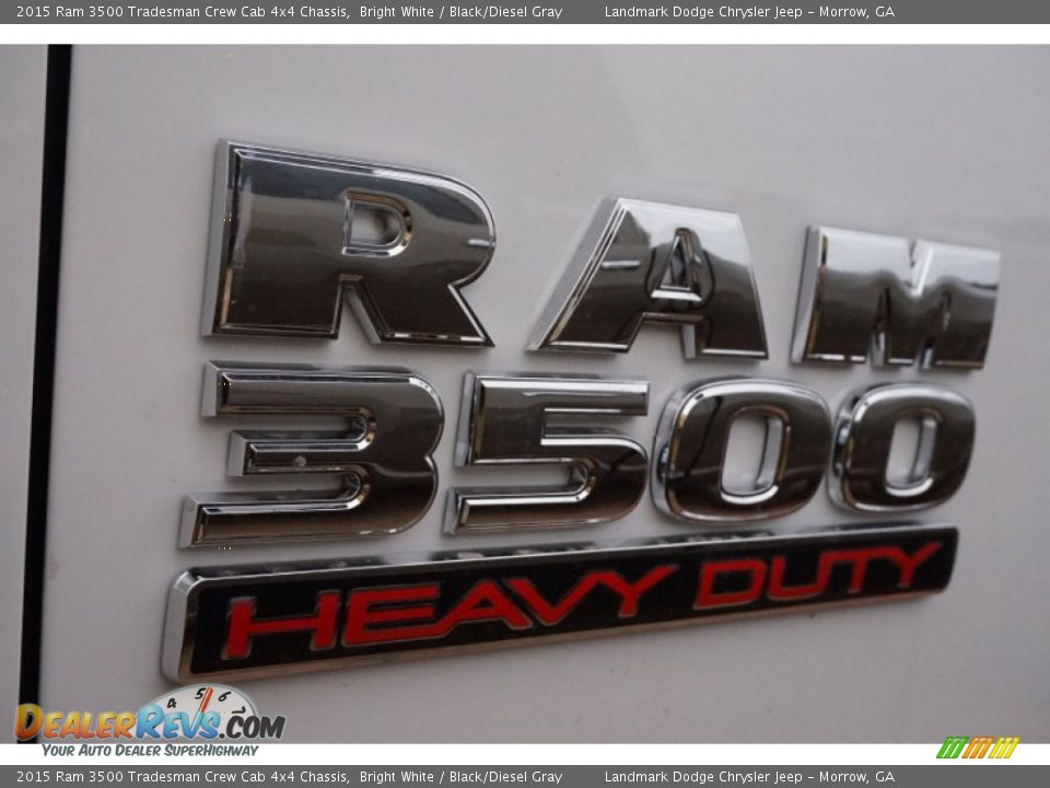 2015 Ram 3500 Tradesman Crew Cab 4x4 Chassis Bright White / Black/Diesel Gray Photo #6