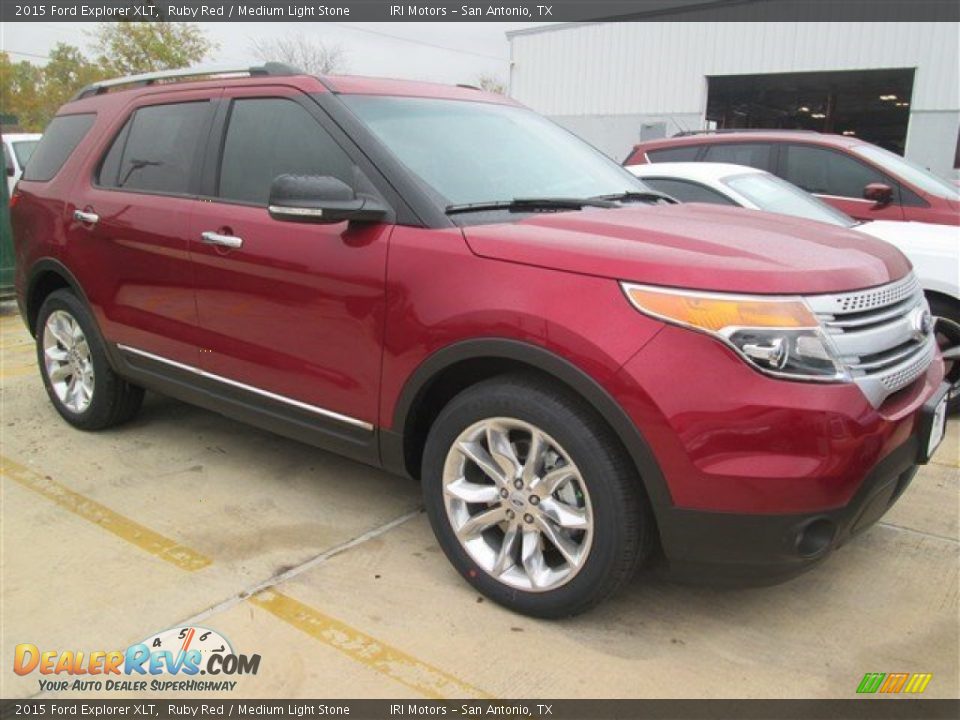 2015 Ford Explorer XLT Ruby Red / Medium Light Stone Photo #1