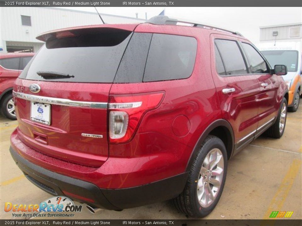 2015 Ford Explorer XLT Ruby Red / Medium Light Stone Photo #5